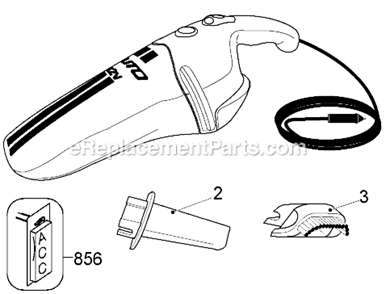Part Location Diagram of 588227-00 DeWALT Crevice Tool